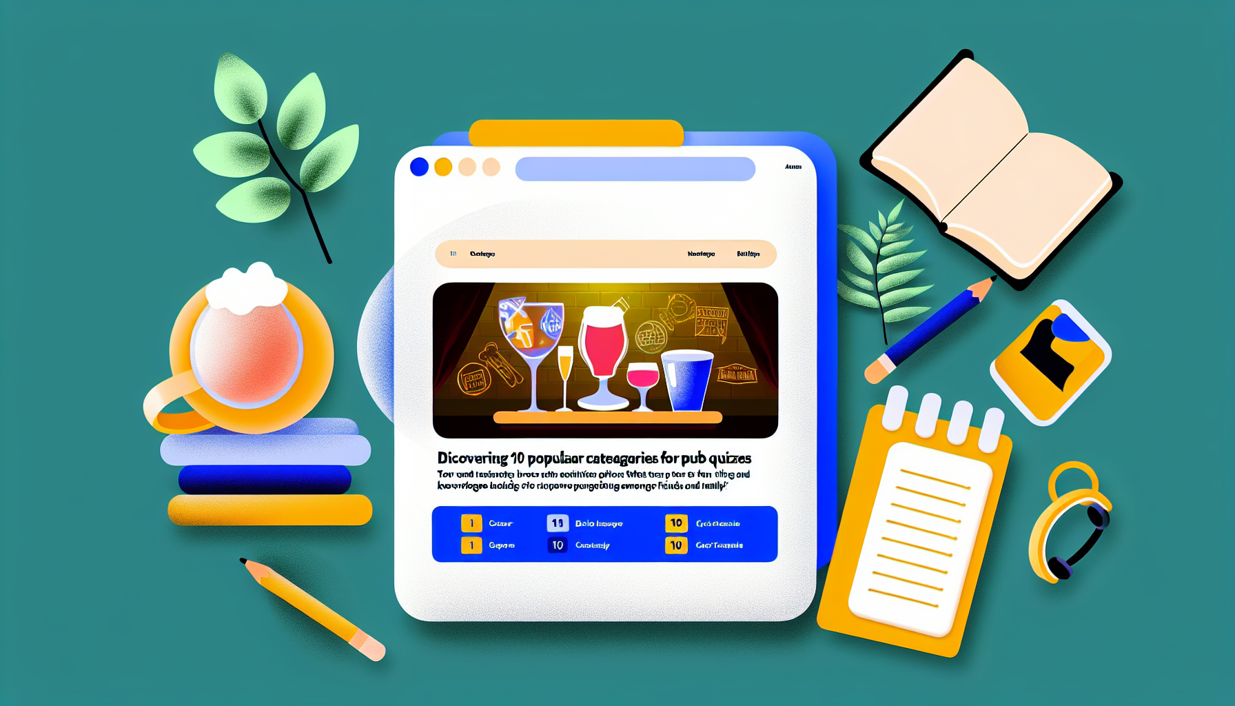 10 หมวดหมู่ยอดนิยมสำหรับควิซแบบผับ